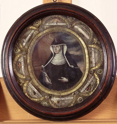 St. Maria Crescentia Hoess (1682-1744) omgivet af relikvier af helgenen af German School