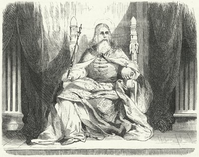 Stephen I, konge af Ungarn (gravering) af German School
