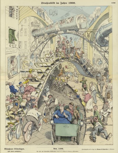 Gadebillede i år 1900 af German School
