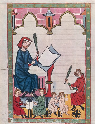 Studerende i et kloster, fra 