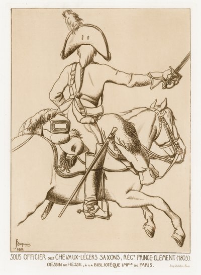Underofficer i Chevau-leger af Sachsen, Regiment af Prins Clement af German School