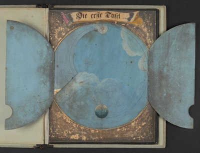 Borde, der forestiller mennesket i tre forskellige tilstande, Add MS 5788 af German School