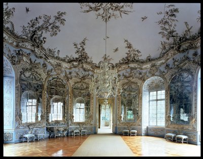 The Hall of Mirrors, designet af Francois Cuvillies (1695-1768), med stuk af Johann Baptist Zimmermann (1680-1758), 1734-37 (se også 54724) af German School