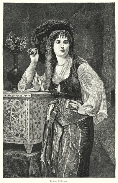 Haremmets juvel (litho) af German School