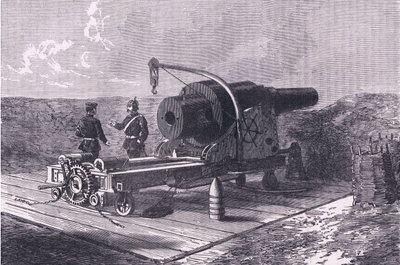 The Krupp Gun, Cassells historie om krigen mellem Frankrig og Tyskland udgivet af Cassell and Company Limited, ca. 1890 (litho) af German School