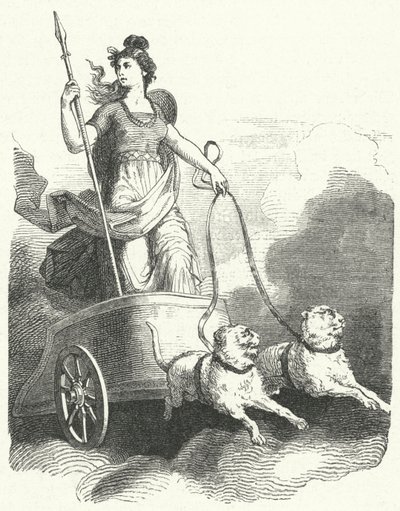 Den nordiske gudinde Freyja (gravering) af German School