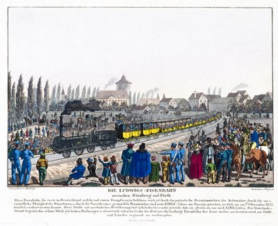 Åbningen af Nürnberg-Furth Railway, 7. december 1835 af German School