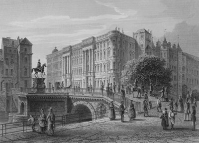 Det kongelige palads, Berlin (stålgravering) af German School