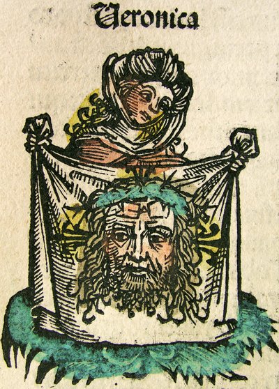 The Veil of Veronica, offentliggjort i Nürnberg Chronicle, 1493 af German School