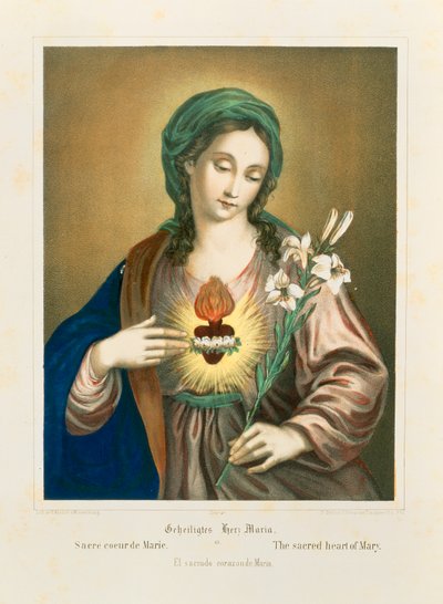 Marias hellige hjerte, udgivet af Fr. Wentzel, Weissenburg, 1850 af German School