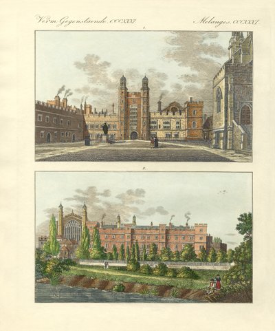 Eton-skolen (farvet gravering) af German School