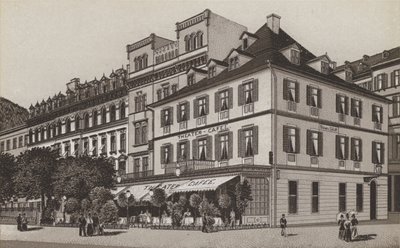 Teater Cafe, Goldner Schild (litho) af German School