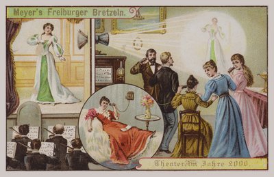 Teater i år 2000 (chromolitho) af German School