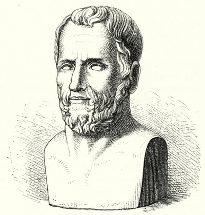 Theophrastus, oldgræsk filosof (gravering) af German School