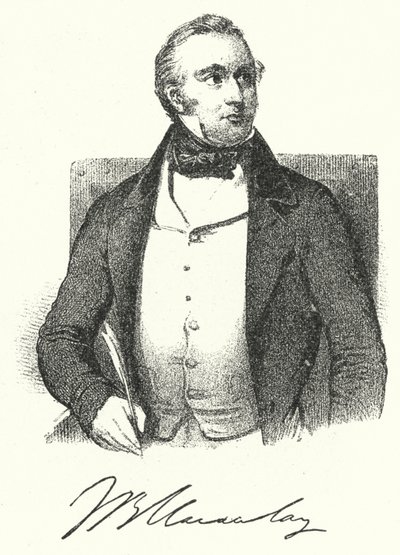 Thomas Babington Macaulay, britisk historiker og forfatter (gravering) af German School
