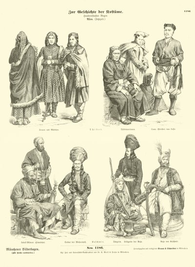 Tibetanske og Kashmiri kostumer af German School