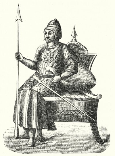 Timur, mongolsk militærleder (gravering) af German School