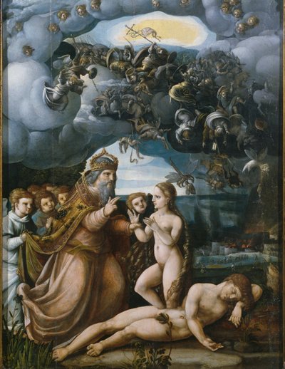 Skabelsens triptykon, Evas skabelse, midterpanel (se også 346194, 346197) af German School