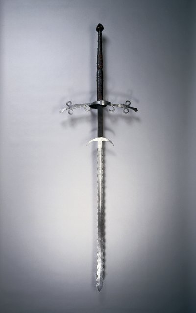 Tohåndssværd med flamboyant klinge, 1550-1600 af German School