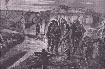 På voldene, Cassells historie om krigen mellem Frankrig og Tyskland udgivet af Cassell and Company Limited, ca. 1890 (litho) af German School