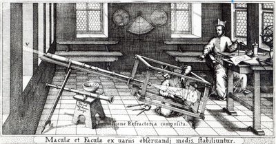 Forskellige metoder til at observere solpletter, illustration fra 