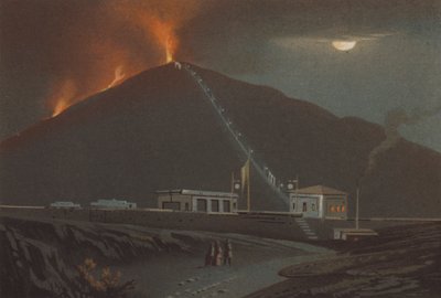 Vesuv i udbrud, 1880 af German School
