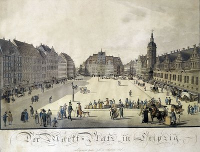 Udsigt over Auerbachs gårdhave i Leipzig af Gustav Zehl. Gravering sidst i 1700-tallet. af German School