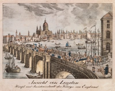 Udsigt over London, fra Neuruppiner Bilderbogen, 1830 af German School