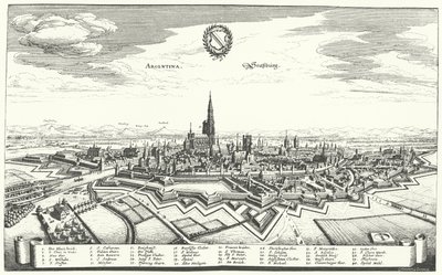 Udsigt over Strasbourg (gravering) af German School