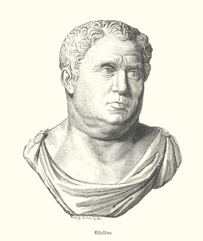 Vitellius, romersk kejser (stik) af German School