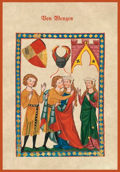 Von Wengen, kopi af f.300r fra Codex Manesse af German School