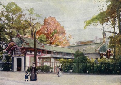 Vadefuglehus, Berlins zoologiske have, Tyskland (farve litho) af German School