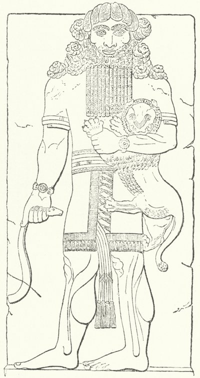 Vægrelief af Gilgamesh fra ruinerne af Dur-Sharrukin, assyrernes hovedstad på kong Sargon II