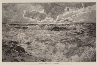 Waves, Einsamor Strand (Litho) af German School