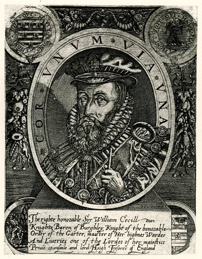 William Cecil Lord Burleigh af German School