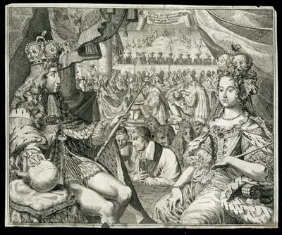 William III (1650-1702) og Mary II (1662-94) konge og dronning af Storbritannien og Irland fra 1689, ca. 1689 af German School