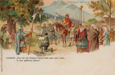 William Tell skyder æblet fra sønnens hoved af German School