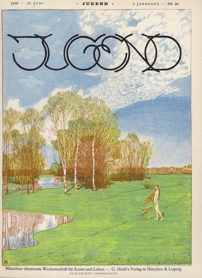 Woman walking beside a riverdani af German School
