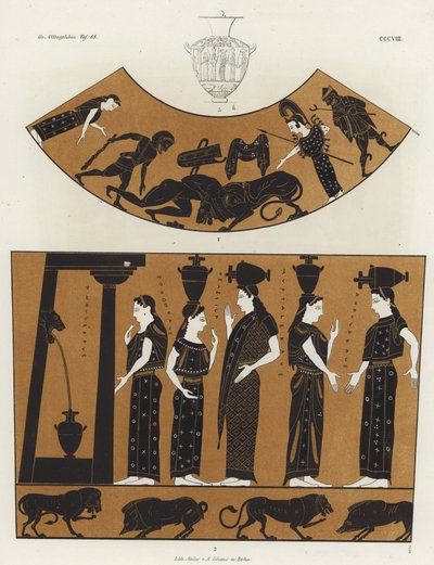 Kvinder, der bærer hydria af German School