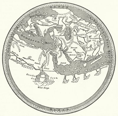 Verdenskort over den arabiske geograf og kartograf Muhammad al-Idrisi af German School