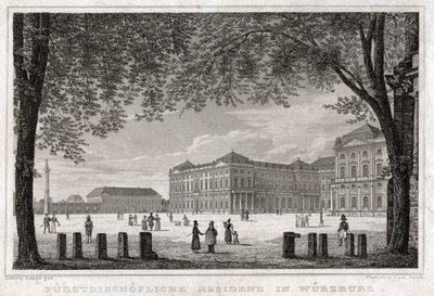 Würzburg. (stik, ca. 1850) af German School