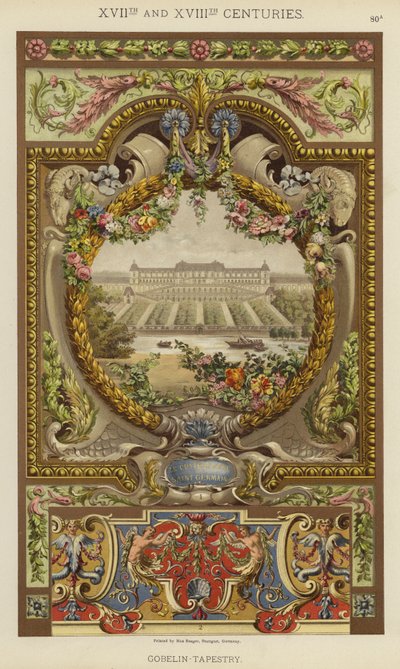 XVII. og XVIII. århundrede, Gobelin-tapet (farve litho) af German School