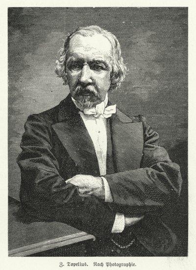 Zachris Topelius, svensktalende finsk romanforfatter, digter, journalist og historiker (litho) af German School