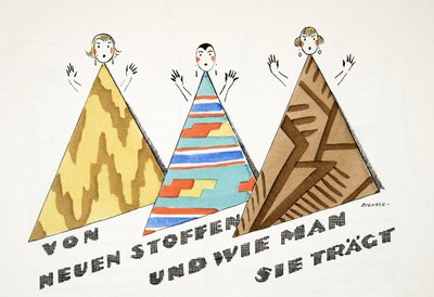 "von neuen stoffen und wie man sie trägt" fra Styl, pub.1922 (pochoir print) af German School
