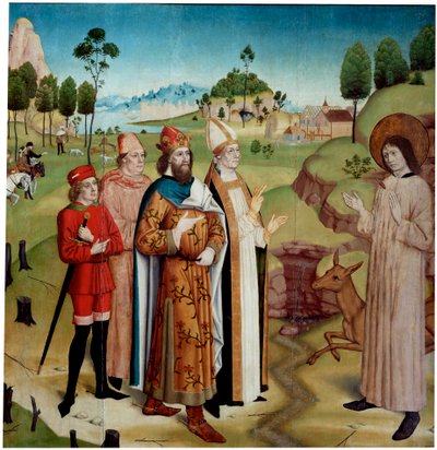 Saint Giles og kong Wamba ved den kongelige jagt