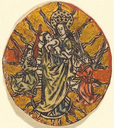 Madonna og barn af German or Netherlandish 15th Century