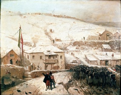 Piemontesernes hovedkvarter på Krim af Gerolamo Induno