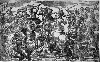 Slaget ved Lapiths og Kentaurer, ca. 1600 af Geronima Cagnaccia Parasole