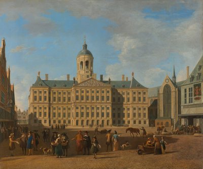Rådhuset på dæmningen i Amsterdam af Gerrit Adriaenszoon Berckheyde
