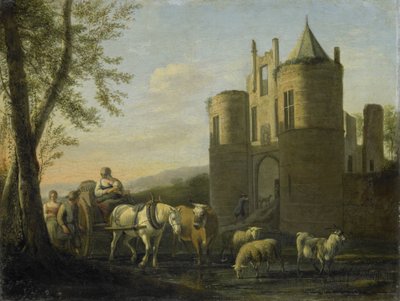 Hovedporten til Egmond Slot af Gerrit Berckheyde